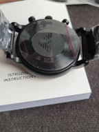 Emporio Armani Men’s Quartz Stainless Steel Black Dial 46mm Watch AR1895 (WITHOUT TAG)