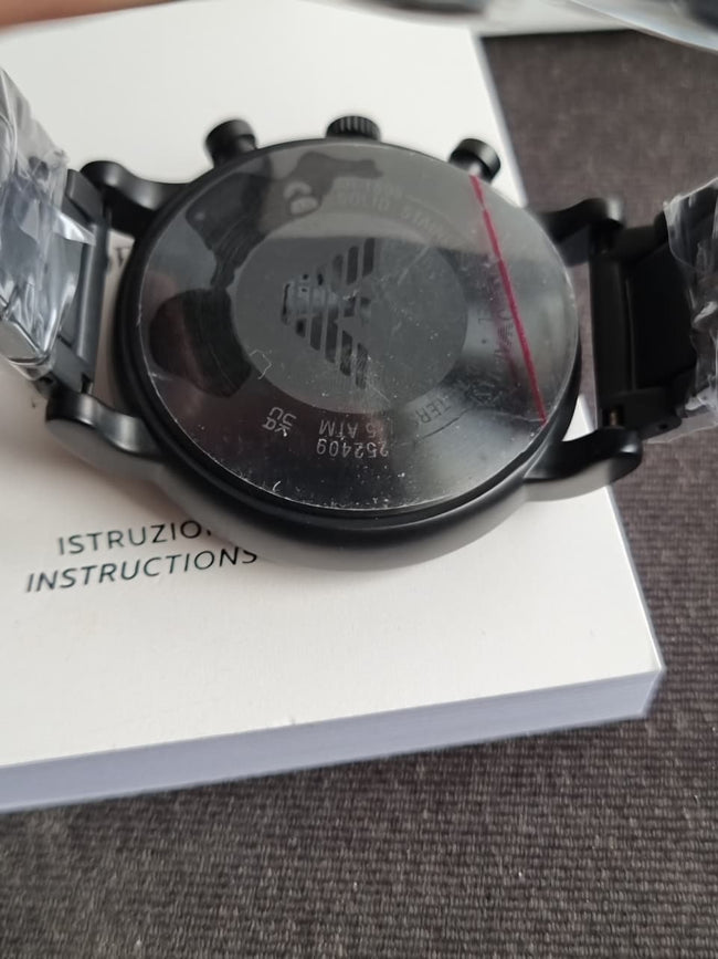 Emporio Armani Men’s Quartz Stainless Steel Black Dial 46mm Watch AR1895 (WITHOUT TAG) Main Image