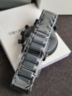 Emporio Armani Men’s Quartz Stainless Steel Black Dial 46mm Watch AR1895 (WITHOUT TAG)
