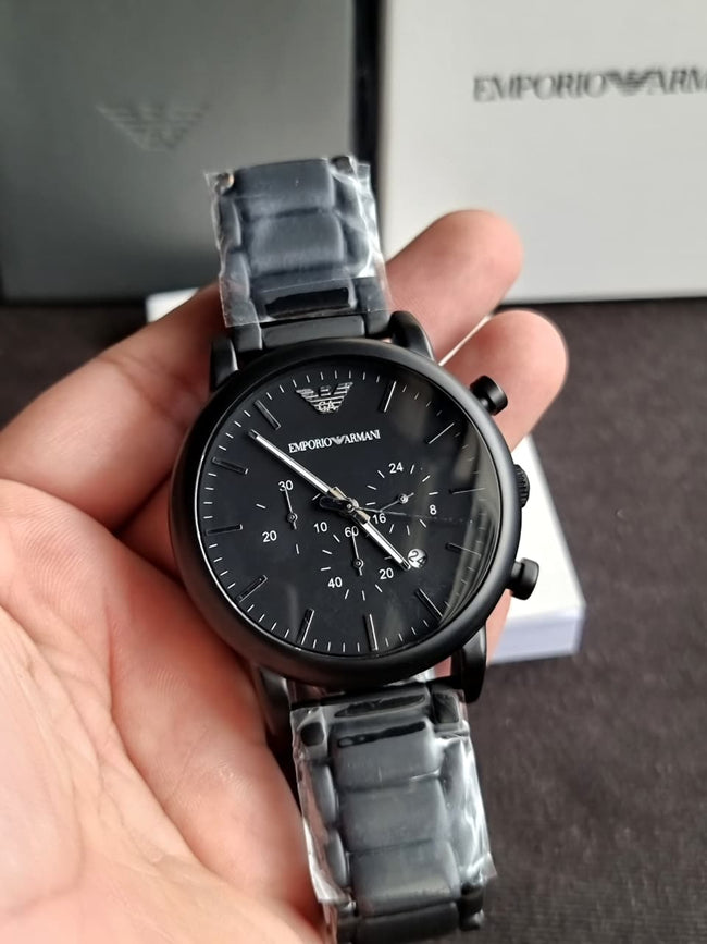 Emporio Armani Men’s Quartz Stainless Steel Black Dial 46mm Watch AR1895 (WITHOUT TAG) Hover Image