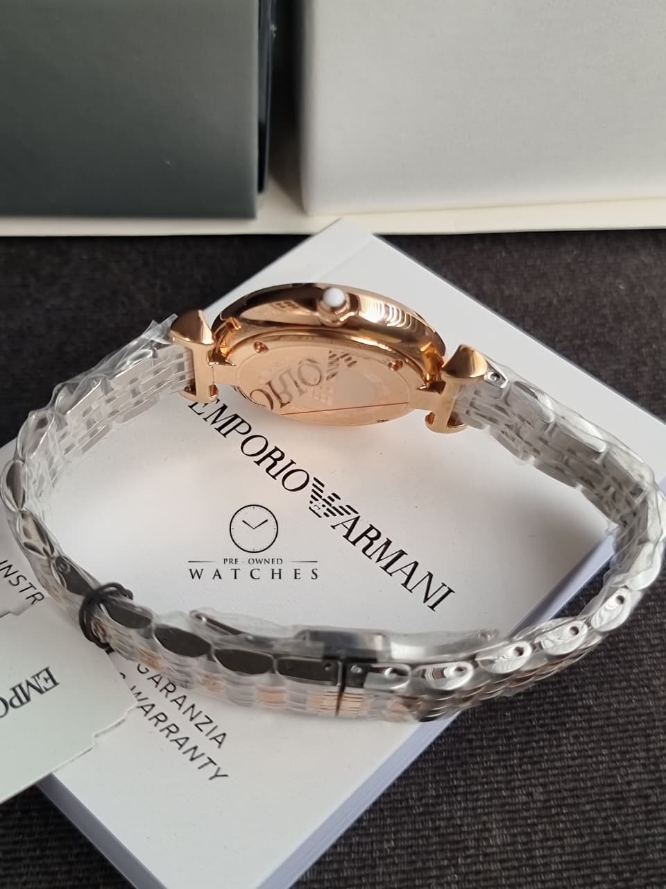 Emporio Armani Classic Rose-Gold Dial Ladies Watch AR1840