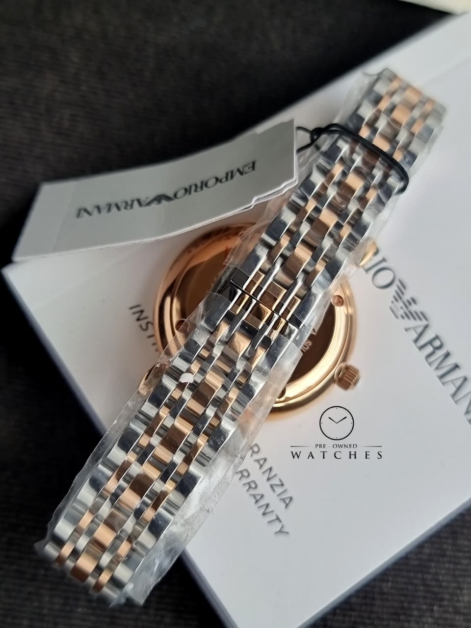 Emporio Armani Classic Rose-Gold Dial Ladies Watch AR1840 – Pre