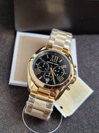 Michael Kors Women’s Chronograph Quartz Stainless Steel Black Dial 43MM Watch MK5739