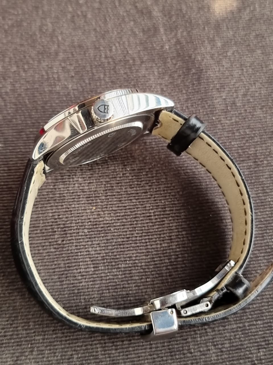 Tudor Brand Of Rolex 36mm Dial ROTOR SELF WINDING GENVE Black Strap After Market Buckle Orignal