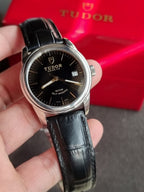 Tudor Brand Of Rolex 36mm Dial ROTOR SELF WINDING GENVE Black Strap After Market Buckle Orignal