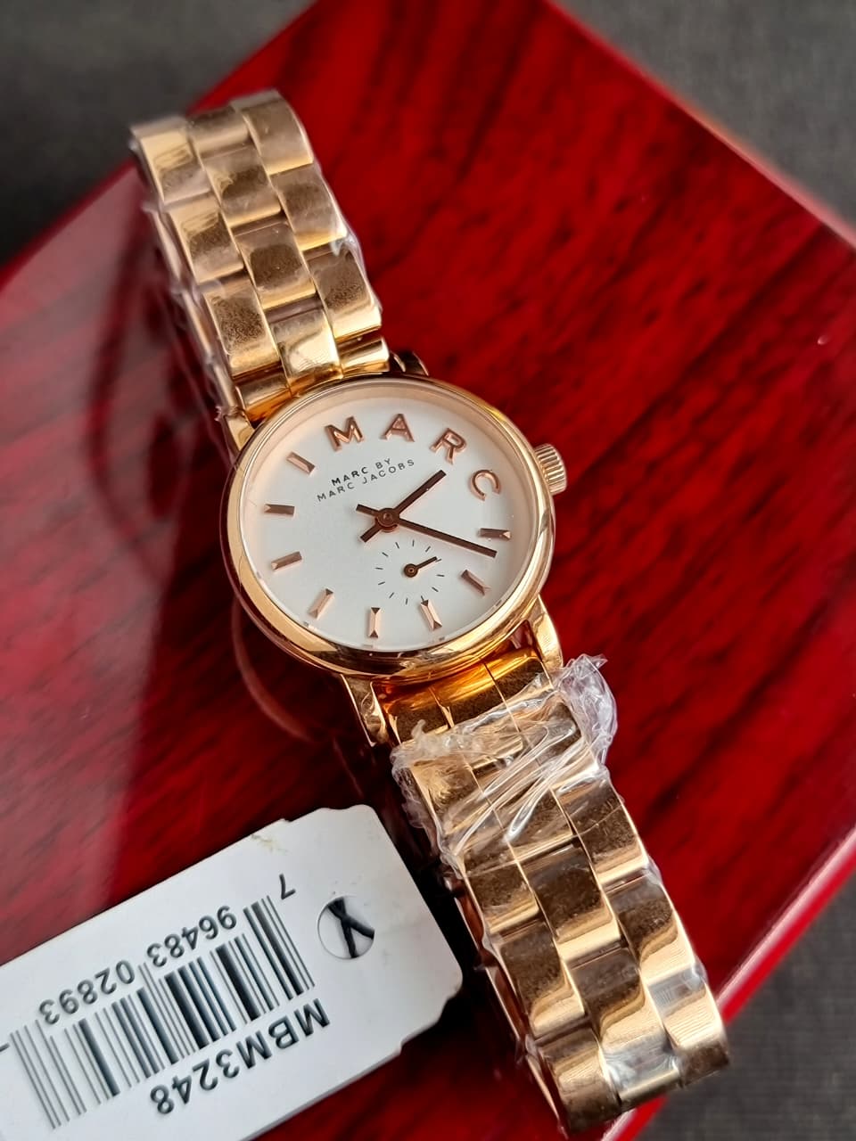 MARC BY MARC JACOBS BAKER WHITE DIAL ROSE GOLD-PLATED LADIES WATCH MBM3248