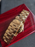 Marc Jacobs Amy Blue Dial Gold Steel Strap Watch For Women - MBM3166