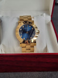 Marc Jacobs Amy Blue Dial Gold Steel Strap Watch For Women - MBM3166