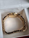 Marc Jacobs Amy Blue Dial Gold Steel Strap Watch For Women - MBM3166