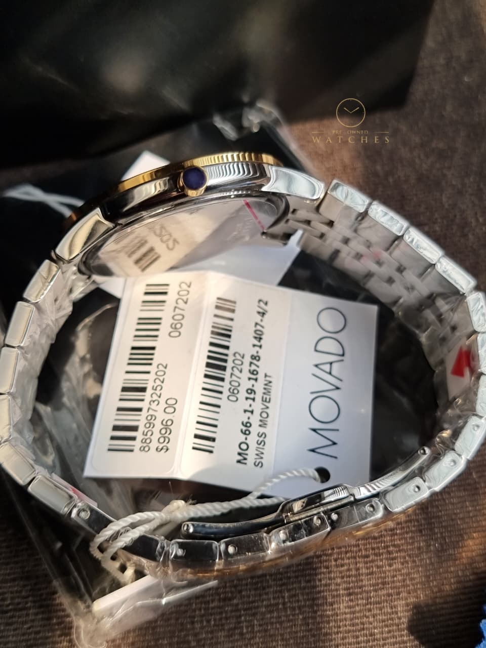 Movado Men's Museum Classic Diamond Two-Tone Bracelet Strap Watch - 0607202