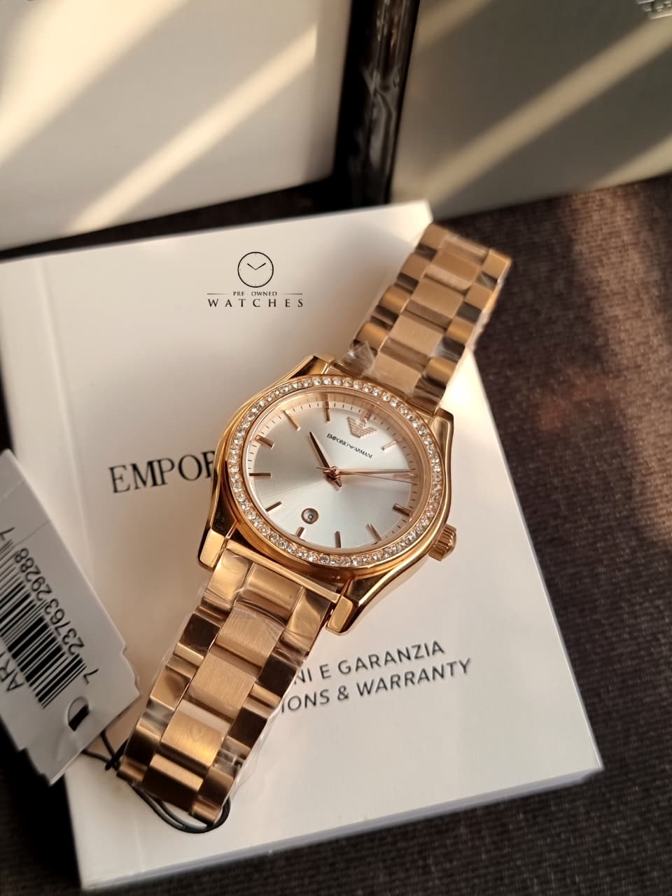 Emporio Armani Women’s Quartz Rose Gold Stainless Steel Silver Dial 32mm Watch AR11558