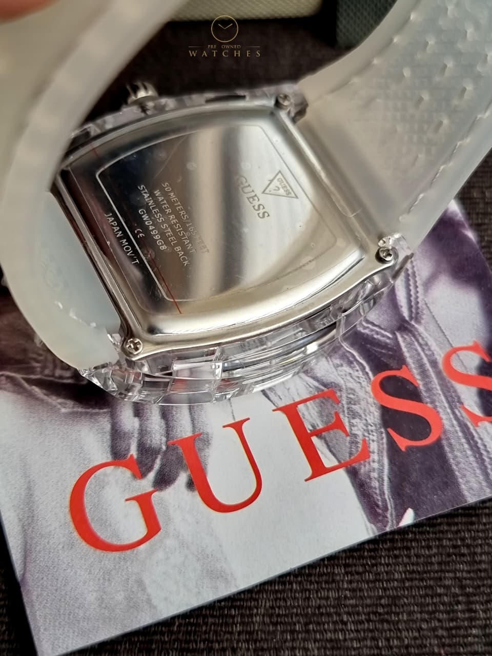 GUESS Mens Clear Multi-function Watch Gw0499G8