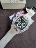 GUESS Mens Clear Multi-function Watch Gw0499G8