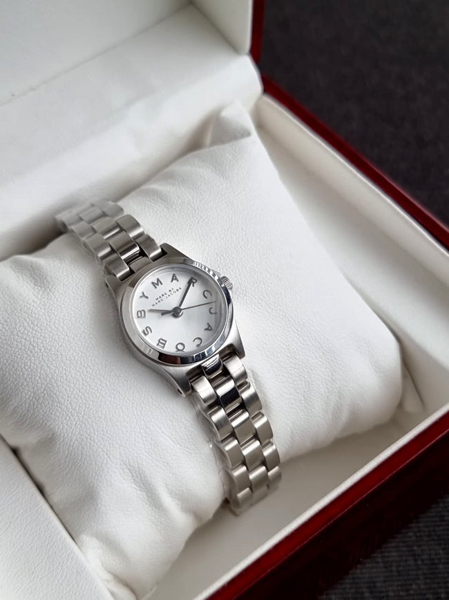Marc by Marc Jacobs Henry Dinky Silver Dial Stainless Steel Ladies Watch MBM3198 Hover Image