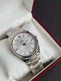 Rhine Gents Watch Silver Casing White Dial Automatic Watch