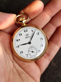 Watex Pocket Watch Golden Casing Manual Winding