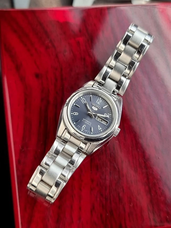 Seiko Ladies Watch Black Dial 24mm Automatic Watch Hover Image