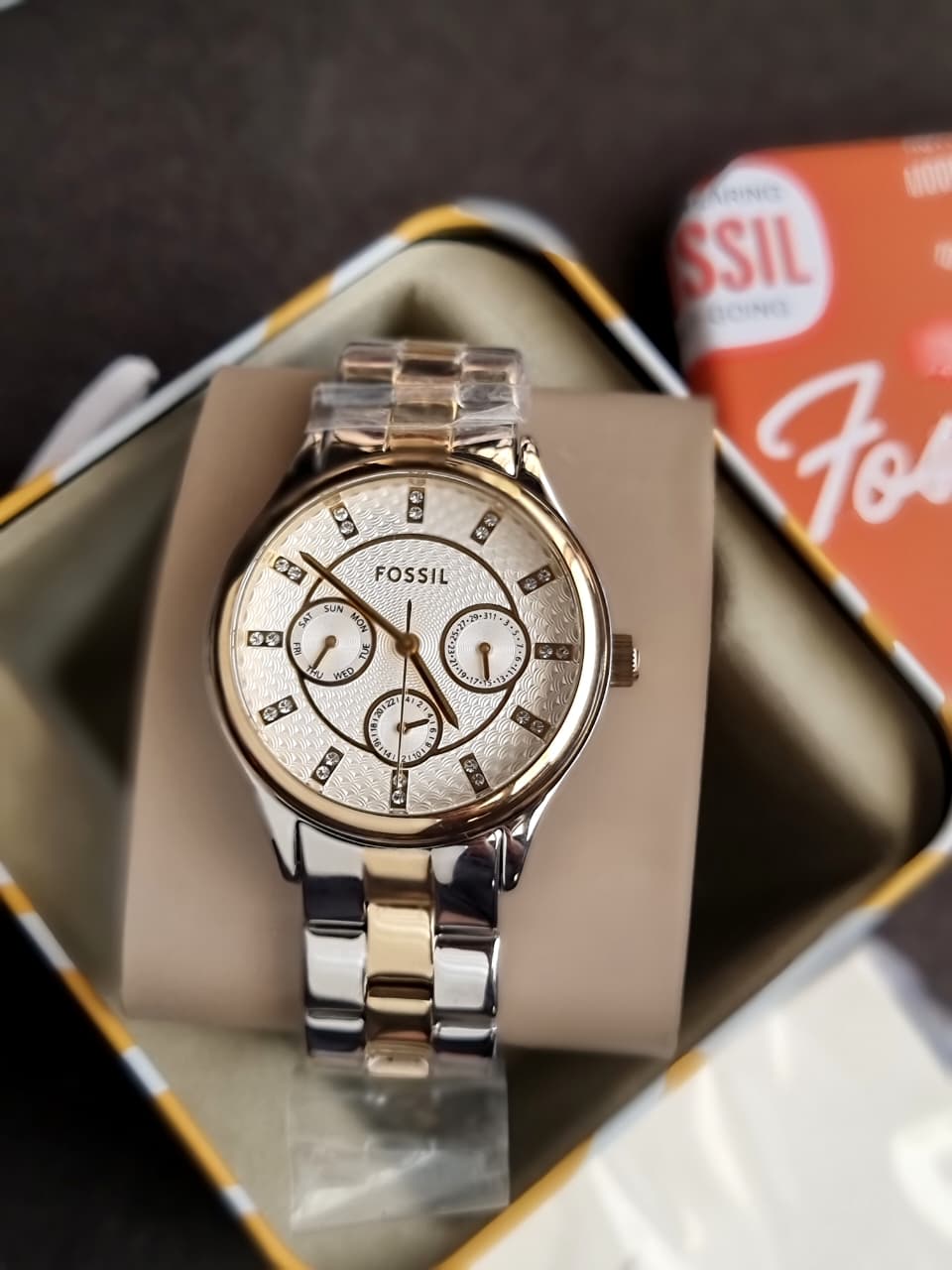 Modern Sophisticate Multifunction Two-Tone Stainless Steel Watch Bq1564