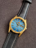 Orient Gents Watch Sky Blue Dial Golden Casing Automatic Watch