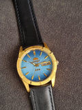 Orient Gents Watch Sky Blue Dial Golden Casing Automatic Watch