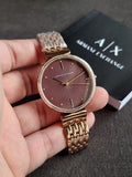 Armani Exchange Three-Hand Rose Gold-Tone Stainless Steel Watch AX5912