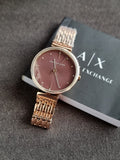 Armani Exchange Three-Hand Rose Gold-Tone Stainless Steel Watch AX5912