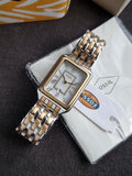 Fossil Analog White Dial Women's Watch-ES5305 Stainless Steel, Multicolor Strap