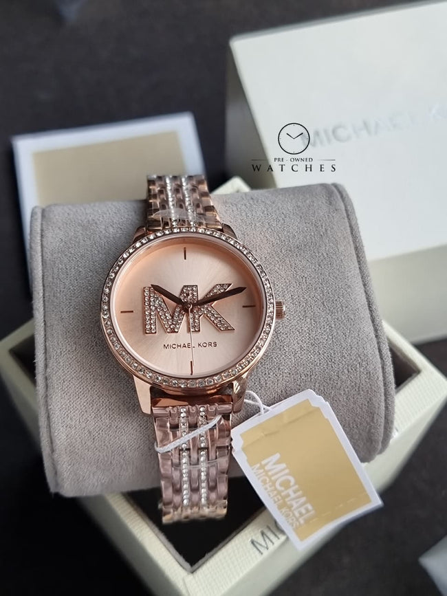 MICHAEL KORS Melissa Pave Quartz Rose Gold Dial Ladies Watch Item No. MK4372 Main Image