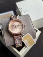 MICHAEL KORS Melissa Pave Quartz Rose Gold Dial Ladies Watch Item No. MK4372