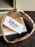Michael Kors Watch MK7382 Janelle Collection for Women, Rose Gold and Burgundy, Glam