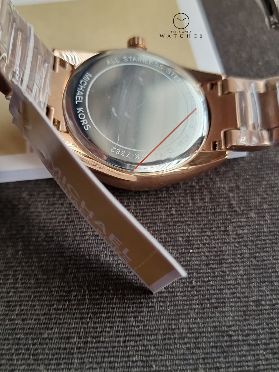 Michael Kors Watch MK7382 Janelle Collection for Women, Rose Gold and Burgundy, Glam