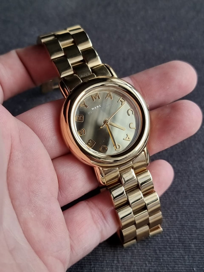 MARC JACOBS MARCI GOLD TONE 36mm Dial,STAINLESS STEEL LINK BRACELET WATCH MBM3098 Hover Image