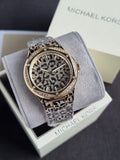 Michael Kors Lennox Watch for Women, Gold Tone Quartz Three Hand Movement
