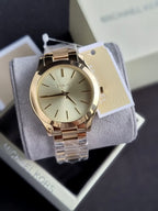 Michael Kors Gold-Tone Slim Runway Watch MK3179