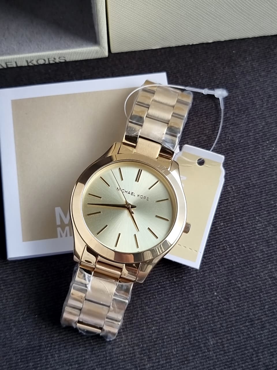 Michael Kors Gold-Tone Slim Runway Watch MK3179