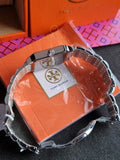 Tory Burch Robinson Two-tone Stainless Steel Ivory Dial Quartz Watch for Ladies - TBW1509