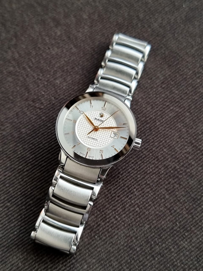 RADO CENTRIX AUTOMATIC SILVER DIAL STAINLESS STEEL LADIES WATCH R30940143 Hover Image
