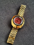Rado Diastar Maroon Dial 27mm Maroon Dial Golden Casing Automatic Watch