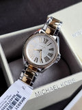 Michael Kors Kacie Two-Tone Womens Glitz White Dial Crystals Watch MK6931