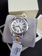 Michael Kors Kacie Two-Tone Womens Glitz White Dial Crystals Watch MK6931