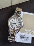 Michael Kors Kacie Two-Tone Womens Glitz White Dial Crystals Watch MK6931