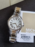 Michael Kors Kacie Two-Tone Womens Glitz White Dial Crystals Watch MK6931