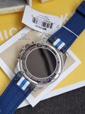 Michael Kors Men’s Quartz Multi Silicone & Leather Strap Blue Dial 45mm Watch MK8950