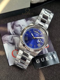 Guess Men’s Quartz Silver Stainless Steel Blue Dial 42mm Watch GW0265G7