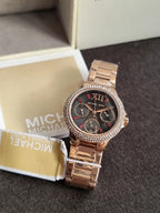 MICHAEL KORS Camille Quartz Crystal Gunmetal Dial Ladies Watch Item No. MK6983