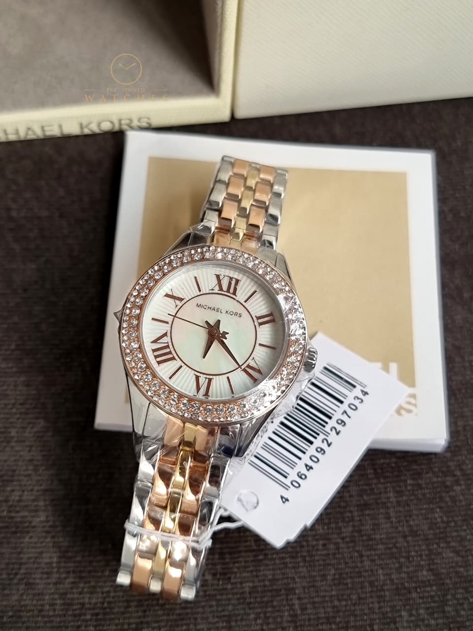 Michael Kors Harlowe Women's Watch, Stainless Steel and Pavé Crystal Watch for Women MK4846