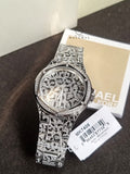 Michael Kors Lennox Analog Crystals Silver Dial Silver Steel Strap Watch For Women - MK7408