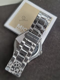 Michael Kors Lennox Analog Crystals Silver Dial Silver Steel Strap Watch For Women - MK7408