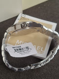 Michael Kors Lennox Analog Crystals Silver Dial Silver Steel Strap Watch For Women - MK7408