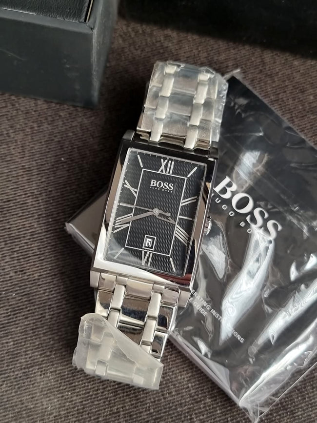 Hugo Boss Rectangular Black Dial Quartz Watch 1512383 Main Image